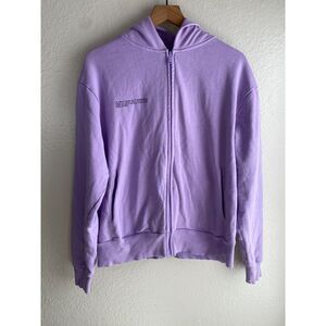 PANGAIA 365 Womens Large Zip Up Hoodie Orchid Purple Organic Recycled Cotton